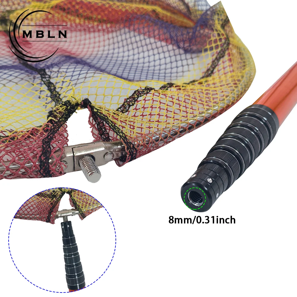 MBLN Red de Aterrizaje Extensible Aluminio – Cabeza Grande Pesca - imagen 3