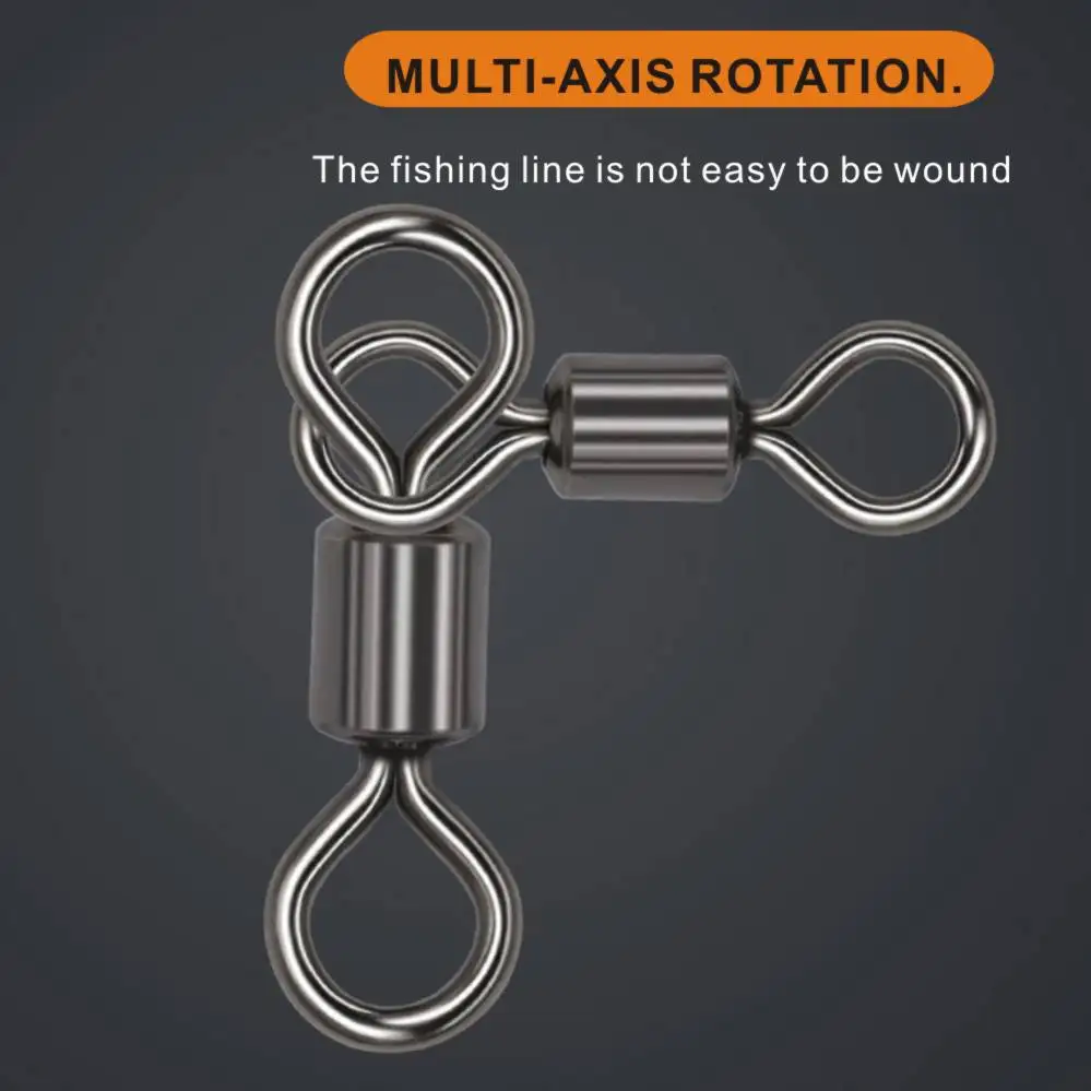 ToplineTackle 50 Uds. Girevole de Pesca de 3 vías, junta triangular rodante, giratorios, anzuelos, conector de Pesca, Pesca Emerillon Peche - imagen 3