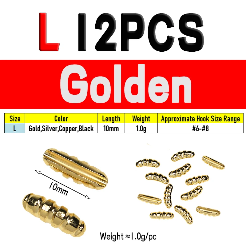 12pcs Golden L