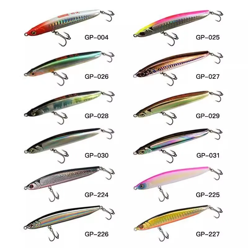 GUIDEPOST Bowan señuelo de pesca de lápiz de tiro largo, cebo duro de boca curva Artificial, 8g/12g/16,5g/22g, centro de gravedad trasero - imagen 5