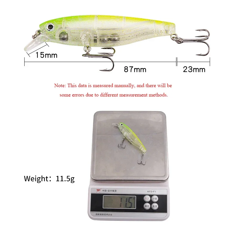 Señuelos de pesca flotantes Minnow 87mm 11,5g Crankbait superficie Topwater caminar el perro cebos duros Wobblers para Lucio - imagen 5