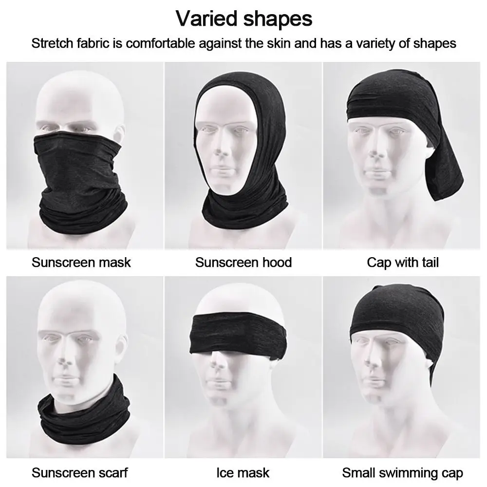 Diadema para bicicleta, pasamontañas para la cara, bufanda, diadema, bufanda, cubierta para la cara, bufanda, máscara de protección solar de seda helada, polaina para cabeza, cara y cuello