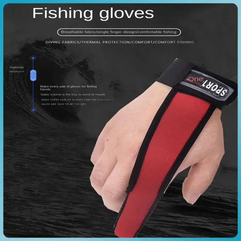 Protector de un solo dedo para pesca, línea de fundición, antideslizante, para pescadores, guantes de pesca, accesorios de herramientas, 1 Uds. - imagen 2