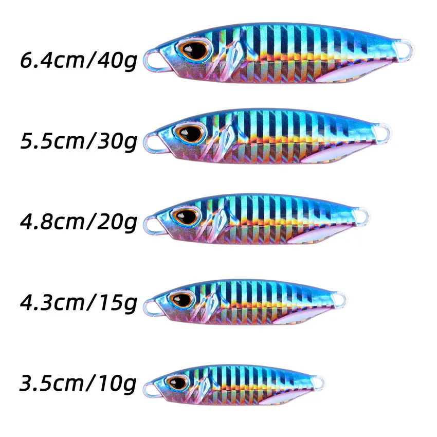 Señuelos de Pesca de Metal, cebo Artificial de 10g y 15g, Swimbait Spoon, Sea Wobbler Jig, juego de aparejos de Pesca, lote de 5 unidades - imagen 5