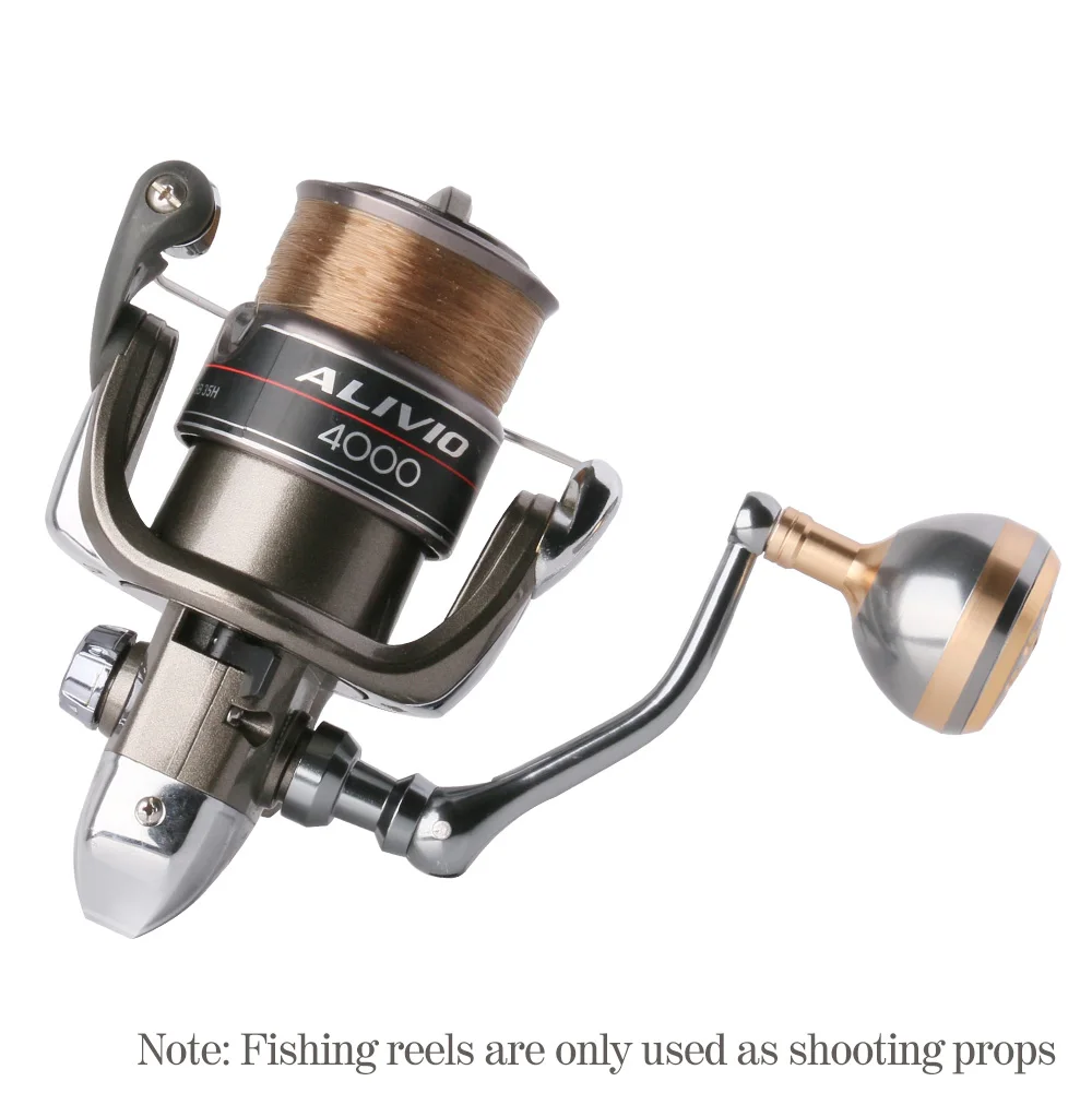 DEUKIO Medium/Large Rose Golden Foldable Four Corner Shaft Fishing Reel Handle for S Brand Metal Grip Spinning Reel Fittings - imagen 5