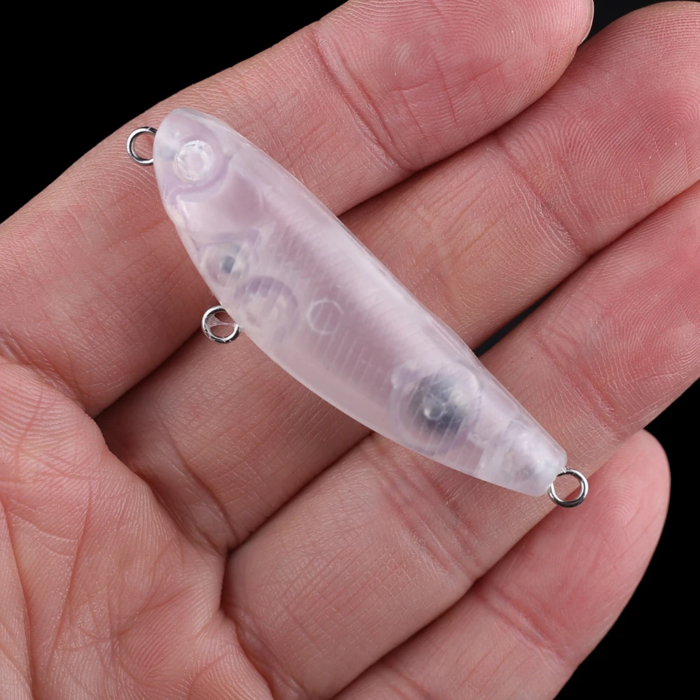Chan'sHuang-Cebo en blanco sin pintar, 30 piezas, 55mm, 4,4g, sonajero flotante, Mini lápiz, modelo de señuelo de pesca Artificial hecho a mano - imagen 5