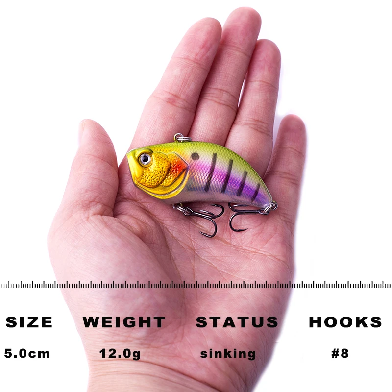 CCLTBA-señuelo de pesca de 5cm y 12g, aparejo de cebo duro, Crankbait, Wobbler, estilo japonés, VIB, para principios de primavera - imagen 2