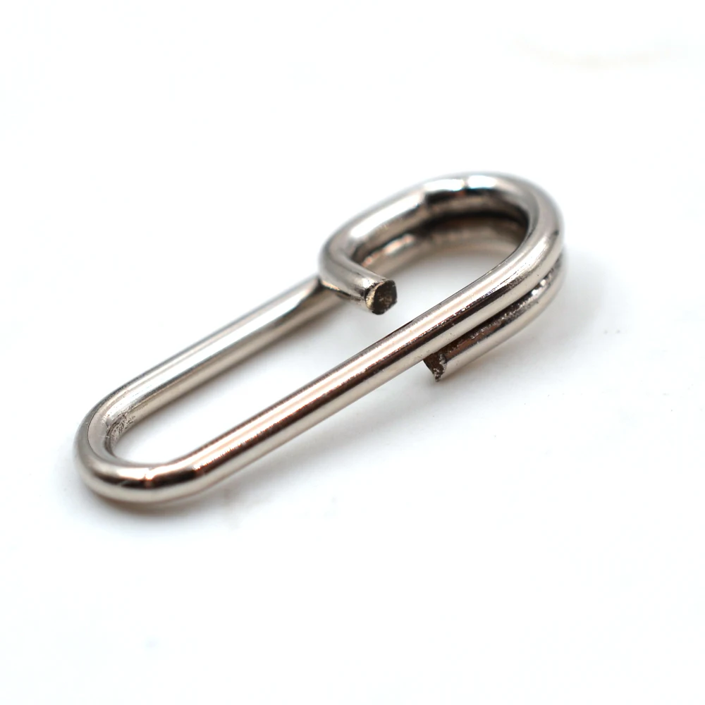 MNFT-anillos de Señuelos de Pesca divididos de acero, 50 piezas, cabeza curvada giratoria, aparejos divididos ovalados, 16mm, 21mm - imagen 3