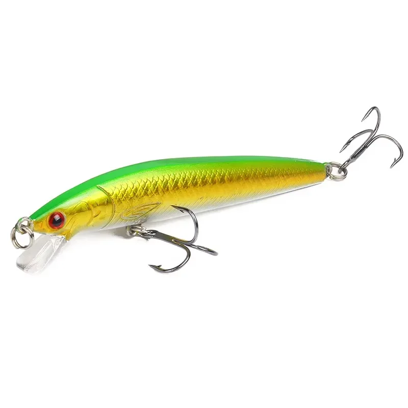 Señuelo de pesca Minnow de cola larga de 10cm, cebo duro flotante de 9g, cebo oscilante Artificial con ojos 3D, 10 colores para carpa y lubina - imagen 3