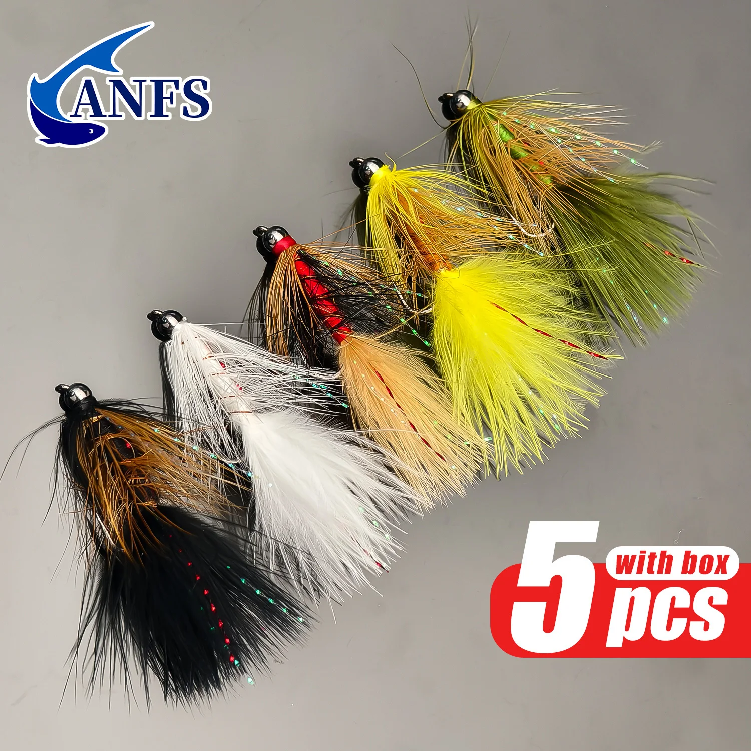 ANFS cuentas de cobre lanoso para mosca Bugger Streamers - imagen 5