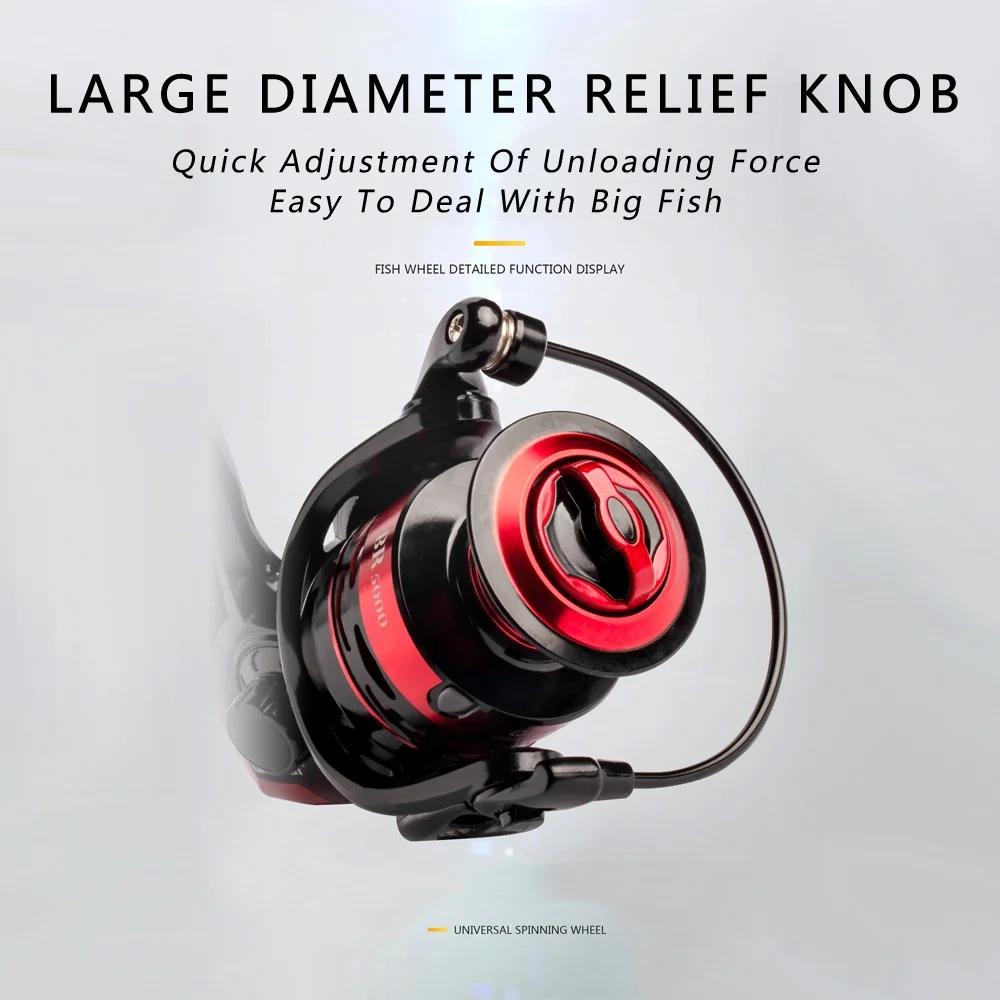 Goture Qunhai-carrete de pesca giratorio Serie 2000-5000, arrastre máximo 7/8Kg 5,2: 1, rodamientos 13BB, herramienta de pesca en agua dulce y salada - imagen 4