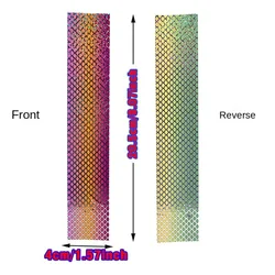 10 Uds moscas señuelo de pesca cinta Flash Artificial duradero cambio de Color pegatina 4*20,5 cm película adhesiva holográfica