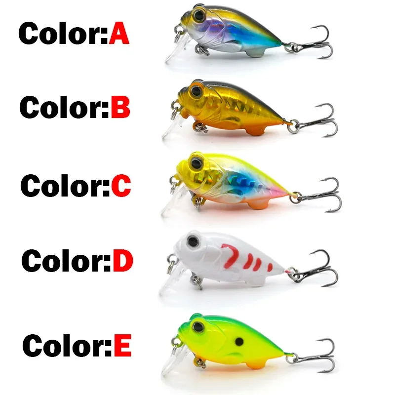Señuelo de Pesca duro de nuevo diseño japonés, Mini cebo de manivela de 4cm/5,2g para Lucio, perca, lubina, hundimiento, Crankbait, 1 Uds. - imagen 5