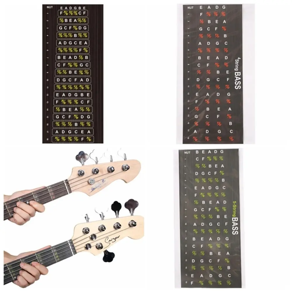 Diapasón de guitarra portátil, pegatina de nota, tono de iluminación, diapasón, sentido, aprendizaje Musical - imagen 5