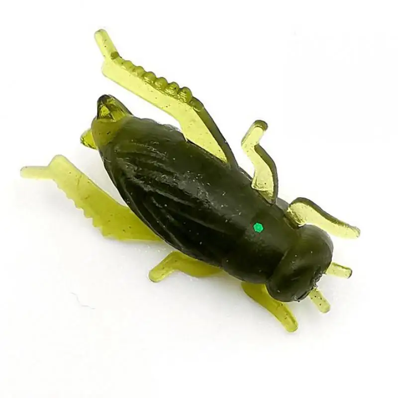 60 unids/caja suave insecto Cricket Pesca cebo de silicona Artificial ligero saltamontes señuelos flotantes océano Wobblers Pesca - imagen 5