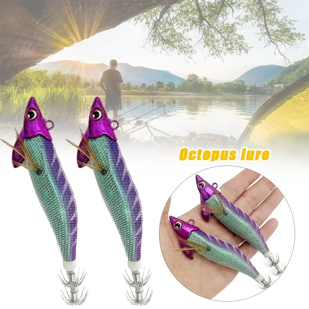 Anzuelo de pesca Artificial, anzuelo de calamar noctilucente, sepia, camarón de madera, 30g/9,5 cm, n. ° 3 - imagen 4