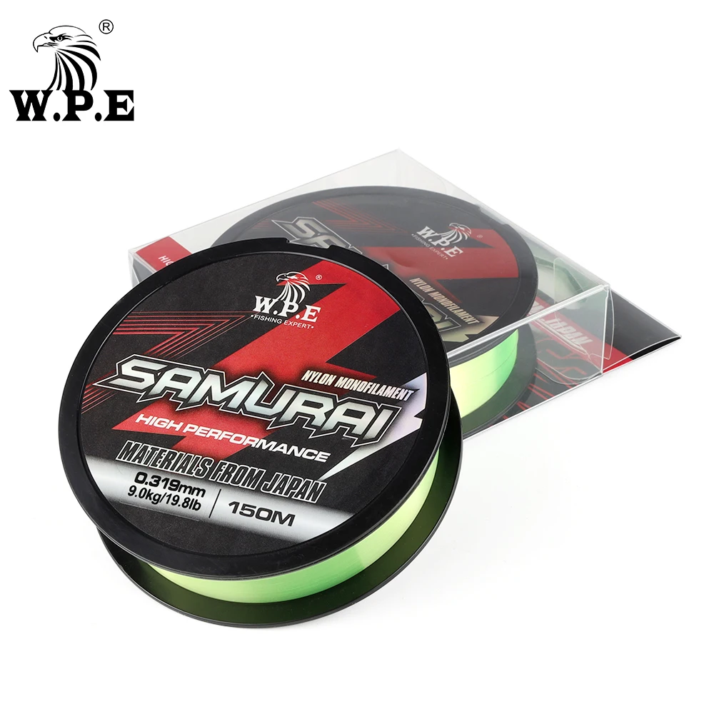 W.P.E SAMURAI 300m Nylon Monofilament Fishing Line 0.267mm-0.342mm Bass Carp Fishing Tackle Main Line Sinking Line 14.1-21.8lb - imagen 5