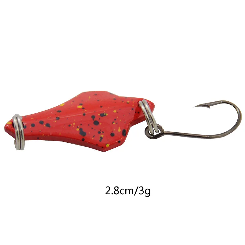 Señuelo de trucha MUKUN, cebo de cuchara pequeña, 3g, 28mm, señuelos de cuchara de pesca de Metal coloridos para trucha - imagen 3