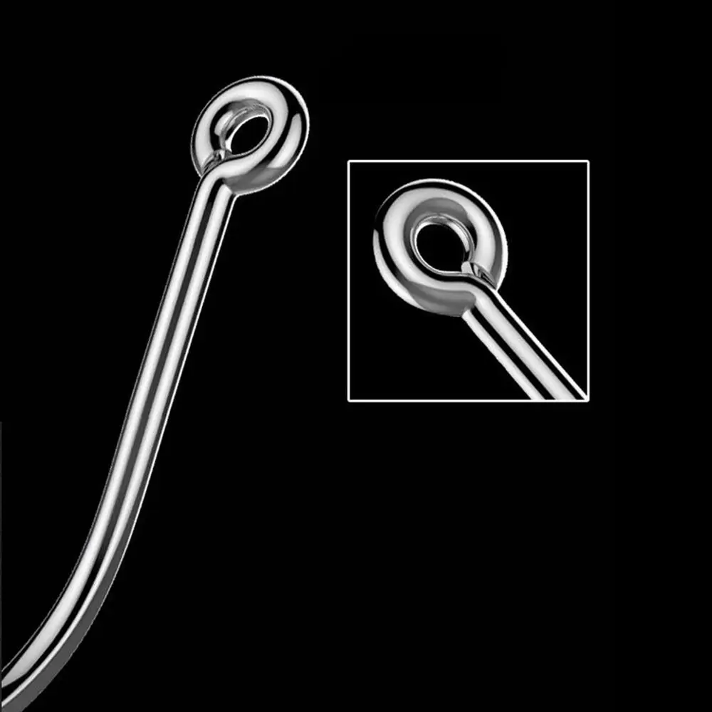 Anzuelo de pesca con mosca de carpa de acero, anzuelo de pinta de mar, juego de anzuelos de pesca de caña larga grande, anzuelos de pesca con púas, anzuelos afilados aplanados - imagen 3