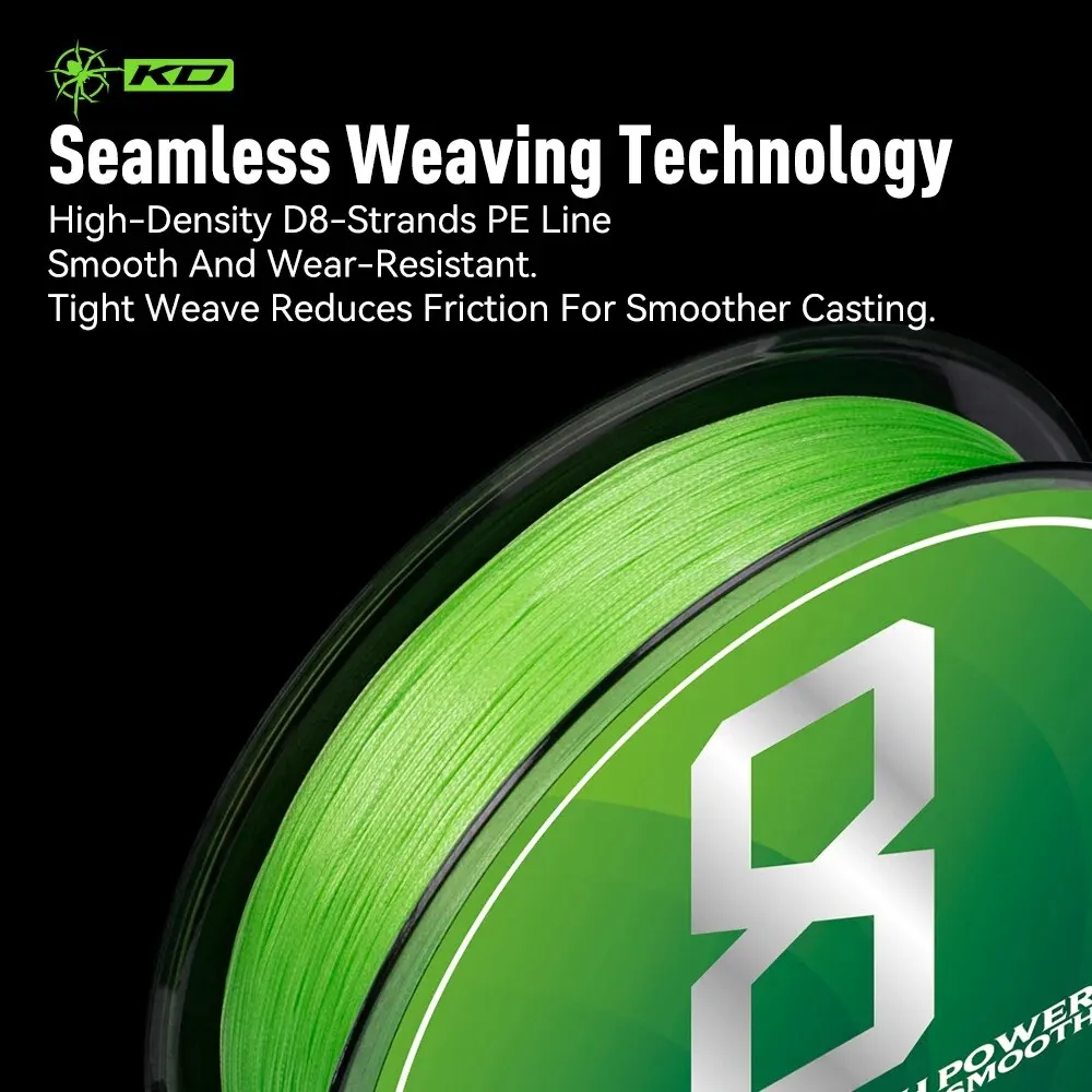 Kingdom-sedal de pesca trenzado de 8 hebras, multifilamento de 150m, línea de PE 0,6, 0,8, 1,0, 1,2, 1,5, 2,0, líneas de aparejos de pesca duraderos - imagen 4