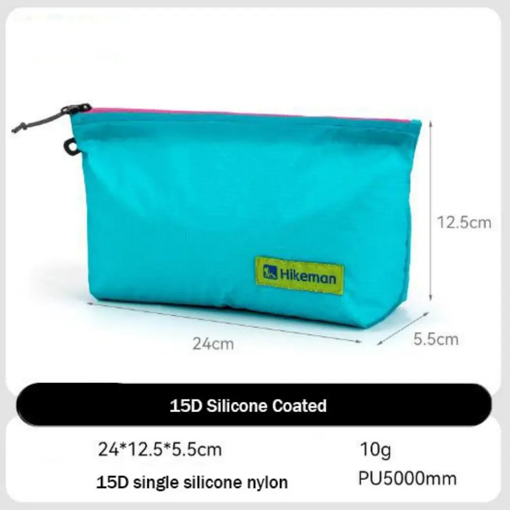 Bolsa de almacenamiento ultraligera para exteriores, bolsa de almacenamiento portátil recubierta de silicona para acampar y viajar, bolsa de clasificación de ropa impermeable 15D - imagen 2