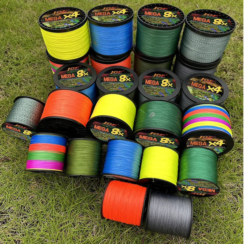 JOF-línea de Pesca trenzada de 4 hebras, hilo de Pesca de PE de 300M, 500M, 1000M, alambre de mosca, multifilamento, herramienta de Pesca de carpa japonesa, línea de mar súper fuerte - imagen 5