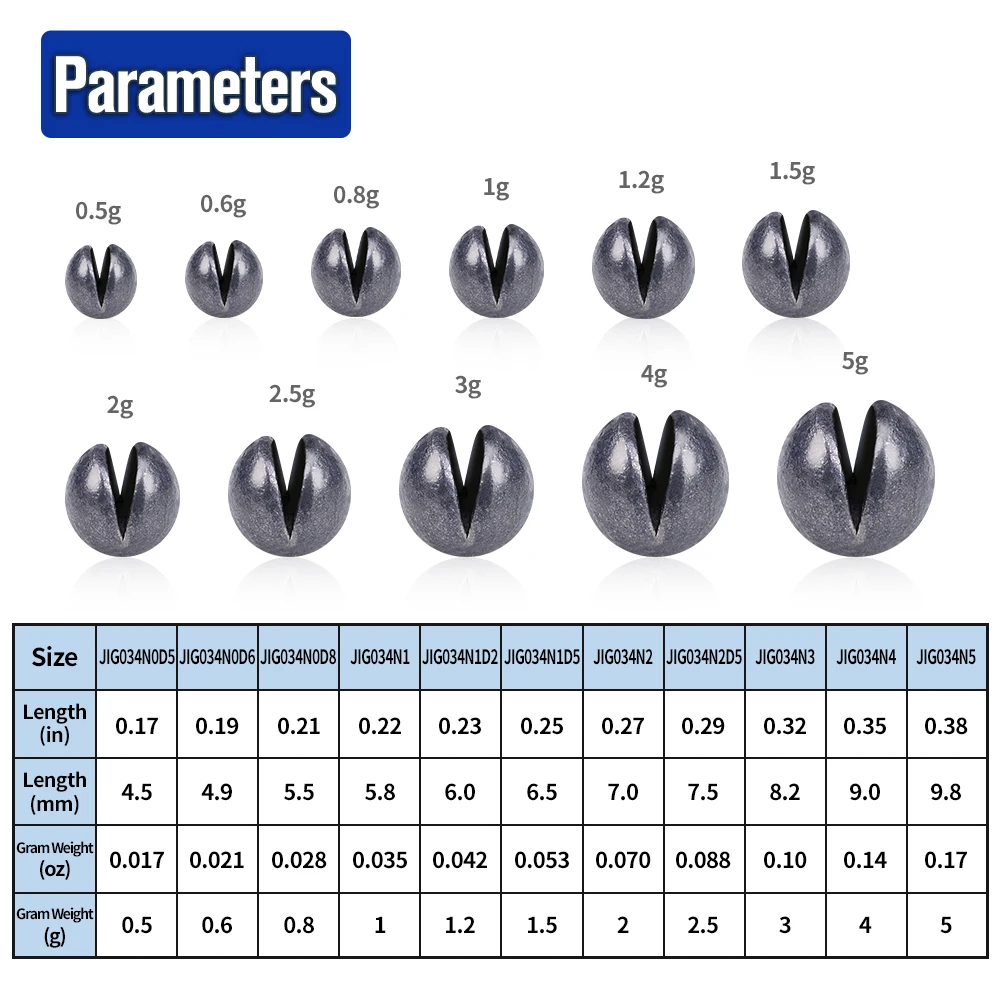 50 unids/caja accesorios de equipo de pesca de plomo para morder 0,5g-5g accesorios de pesca para morder de plomo abierto de varios tamaños colgante de plomo pesca en el mar - imagen 2