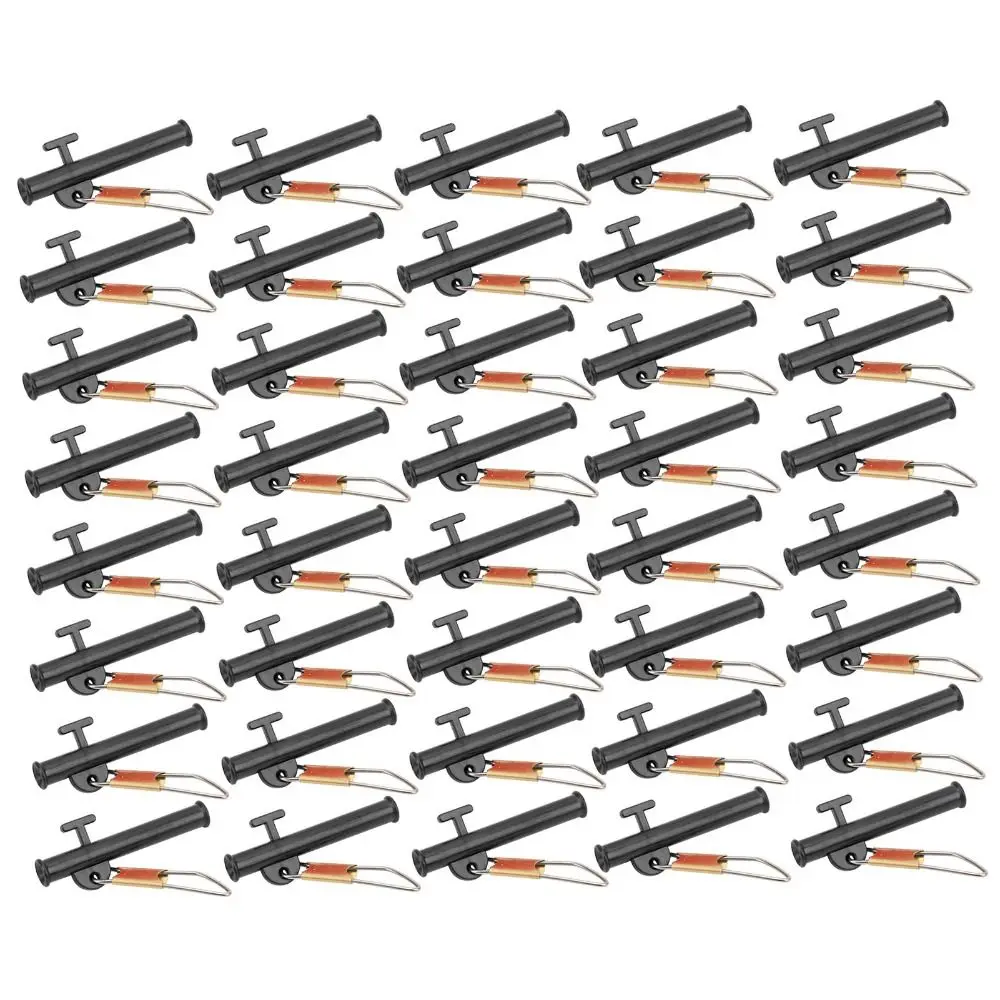 40 Uds ABS toboganes de pesca accesorios de pesca rojos y negros diapositivas de plomo broches de Metal deslizador de pesca pesca al aire libre - imagen 2