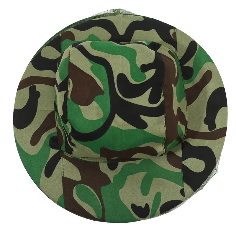 Sombrero de red de pesca y caza para turismo al aire libre, prevención de polvo, gorro para mantener las abejas, mosquitos, abejas, insectos, cabeza de malla, Protector facial, gorros - imagen 5