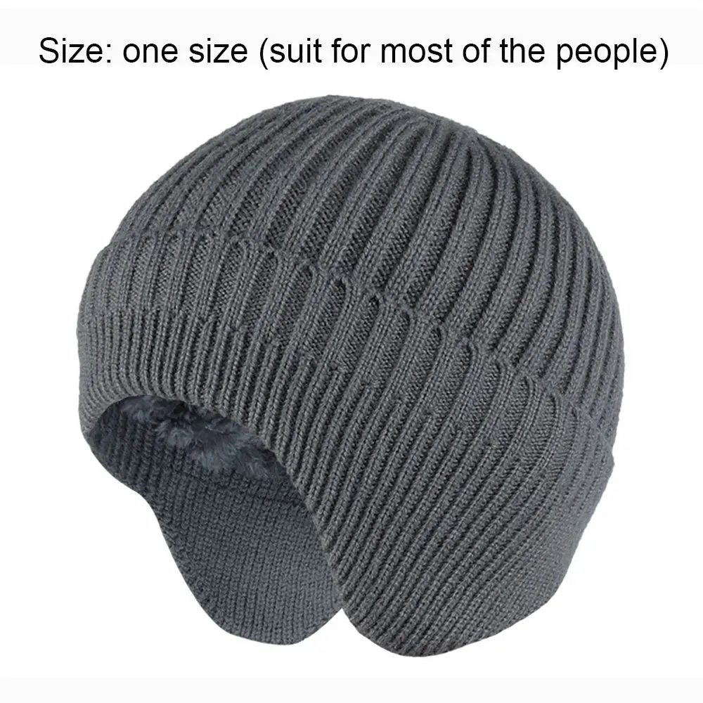 Men's Cycling Ear Flap Warm Cashmere Skiing Cap Wool Beanie Hat Thicken Warm Cap Winter Knitted Hat Woolen Yarn Hat - imagen 5