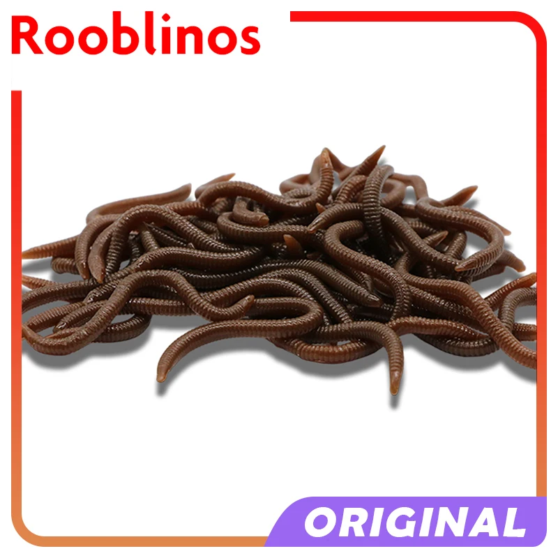 Señuelo de pesca suave de PVC de lombriz de tierra simulada, cebo suave 7cm 9cm cebo de pesca de insectos