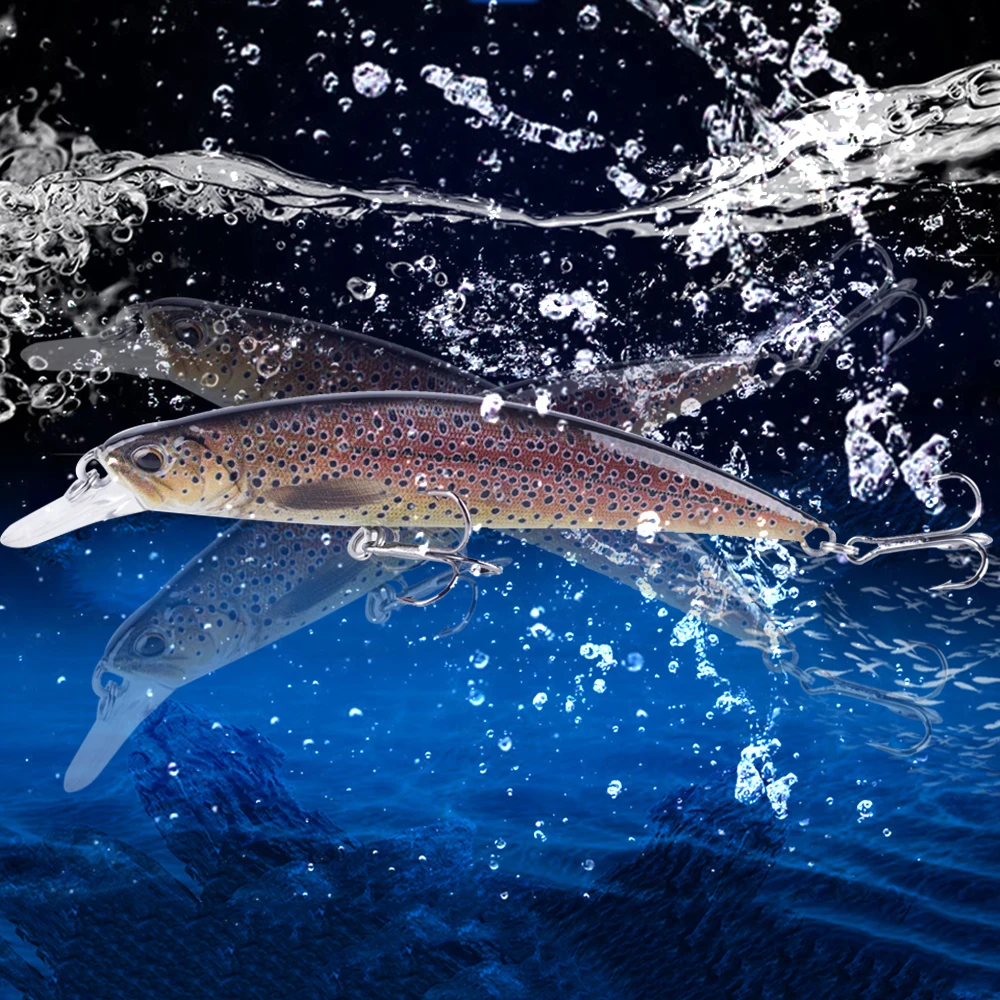 CCLTBA cebos de pececillo duro 11cm 15,5g Sinnking Wobblers Señuelos de pesca de plástico Crankbait Artificial señuelo de agua dulce aparejos de pesca - imagen 5