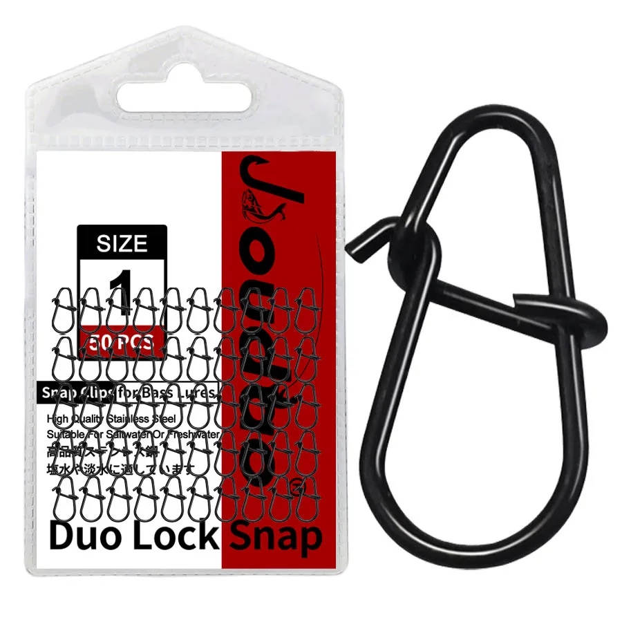 50 Uds. Broches Crankbait de acero inoxidable Duo Lock señuelo broches cambio rápido Clips de pesca Clips de velocidad rápida conector de gancho a presión