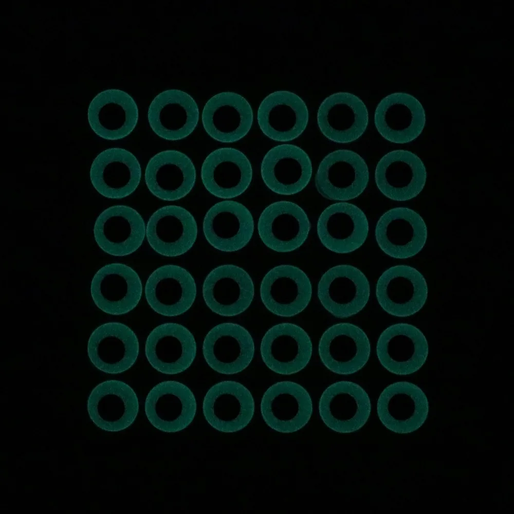 Wifreo 50 unids/pack que brilla en la oscuridad ojos de pez 3D línea de pesca luminosa ojos de señuelo pesca en el mar ojos de plantilla Material de atado de moscas - imagen 5