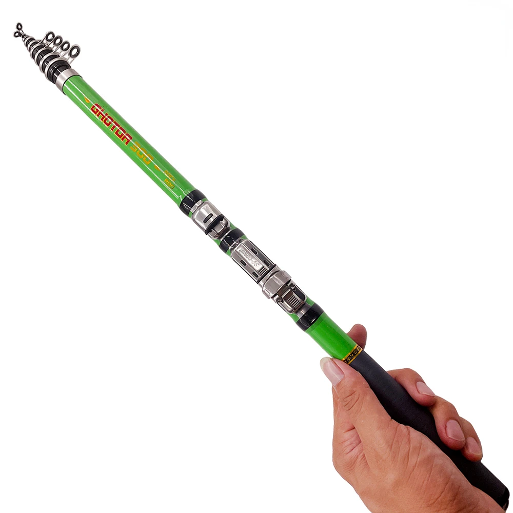 Caña de pescar giratoria, ligera, 3M, 2,7 M, 2,4 M, 2,1 M, 1,8 M, 1,5 M, trucha, telescópica, portátil, para agua salada, río al aire libre - imagen 5