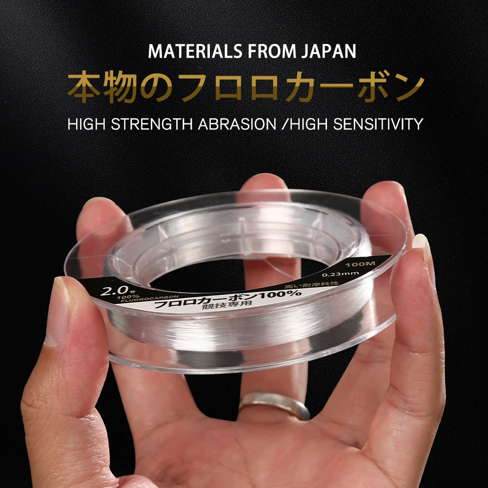 ZUKIBO 99% Janpan 100M Línea de pesca líder de fluorocarbono, línea de pesca con revestimiento de fluorocarbono de，pesca，accesorios de pesca pesca accesorios mar accesorios pesca Sedal de Pesca de fluorocarbono - imagen 3