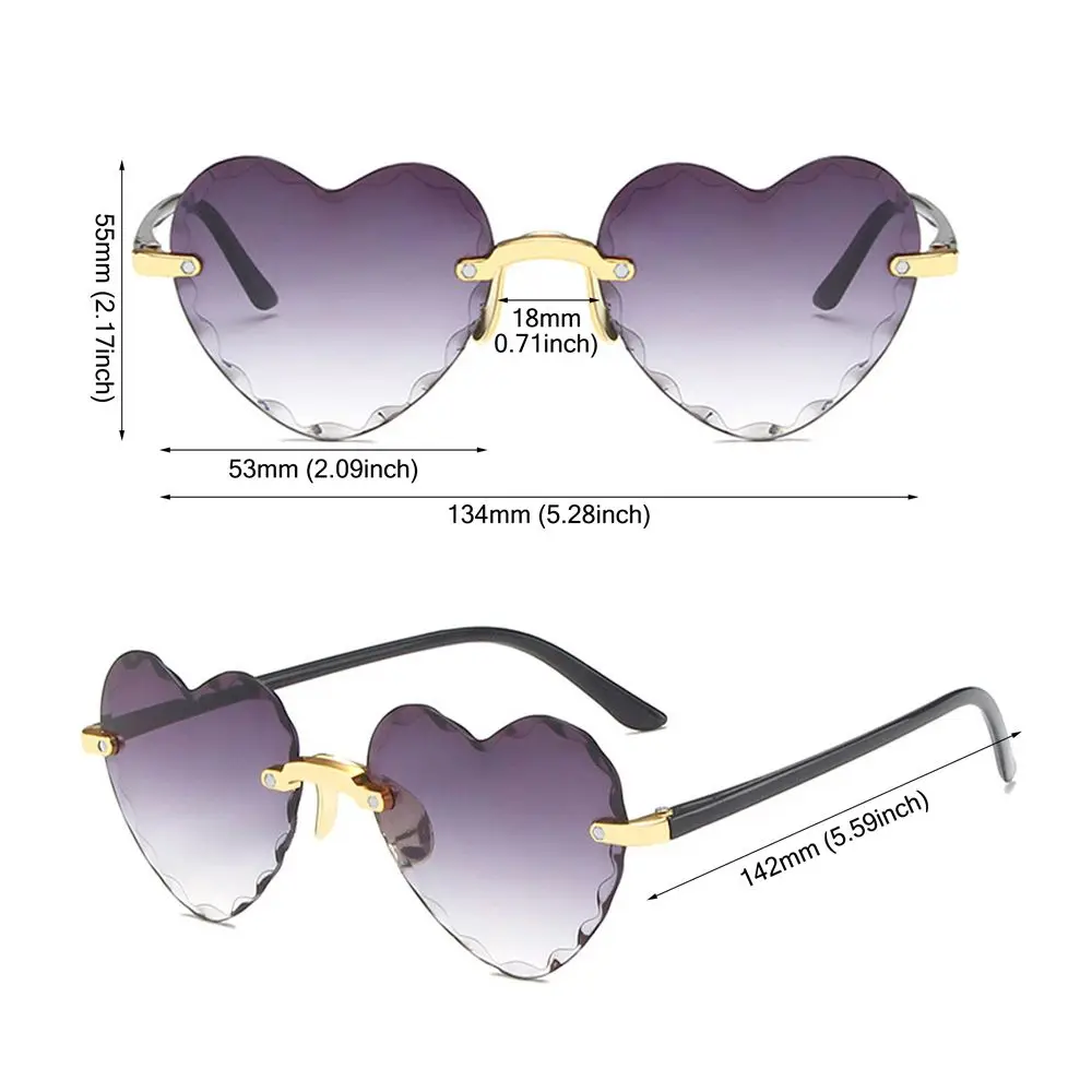 Gafas de fiesta para Cosplay, gafas de sol con forma de corazón, gafas de sol con forma de corazón de amor, gafas de sol para mujer - imagen 5