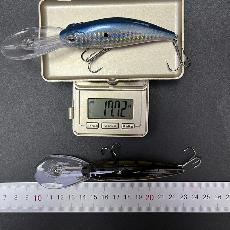 85mm 17,5g Crankbait pececillo flotante Señuelos de pesca buceo profundo Swimbait agua salada lubina cebo duro Artificial equipo Wobbler - imagen 4