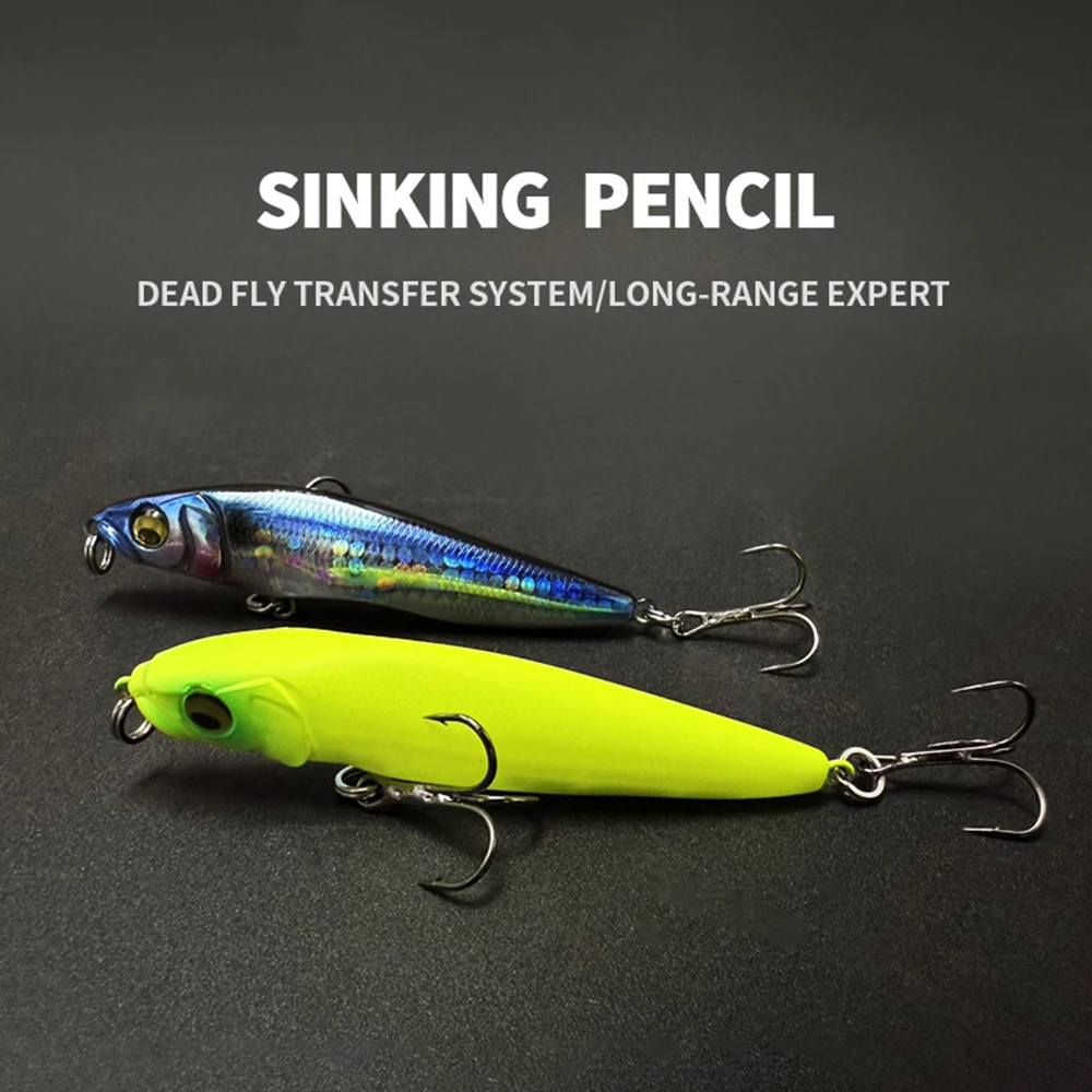 Señuelos de pesca de 9cm y 18,2g, cebo tipo lápiz que se hunde, Wobbler, cebo duro Artificial de fundición larga, Jerkbait, trucha, lubina, aparejos de pesca QBE141 - imagen 4