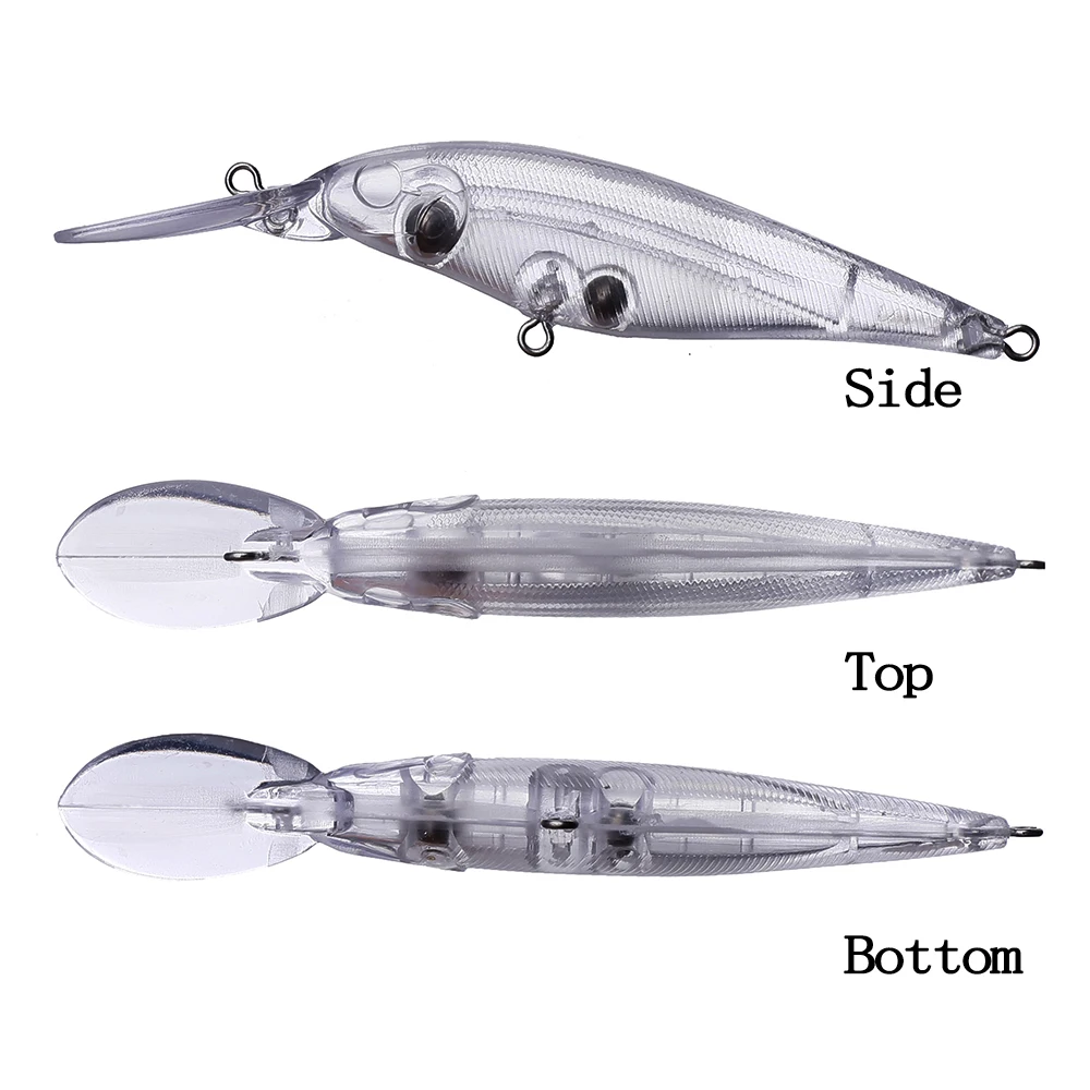 Chan'sHuang-Cebo en blanco sin pintar, 30 piezas, 110mm, 9,1g, flotante, medio, para buceo, pececillo, señuelo de pesca Artificial hecho a mano - imagen 3