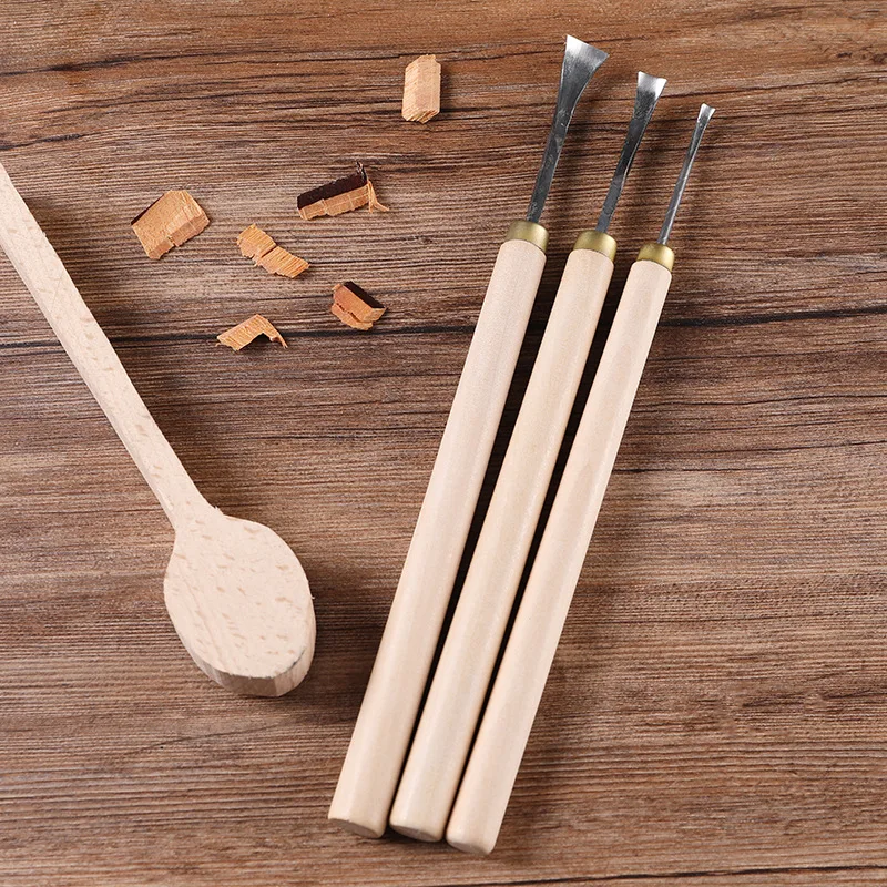 Cinceles arqueados para tallar madera – Juego profesional 3 piezas - imagen 3