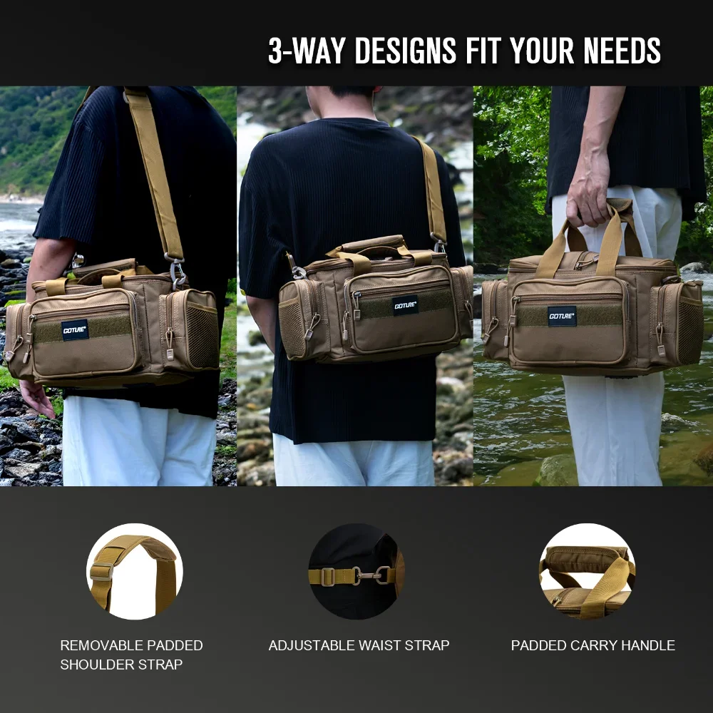 Bolsa impermeable Goture Oxford 600D para almacenar equipo de pesca - imagen 4