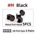 5pcs black M