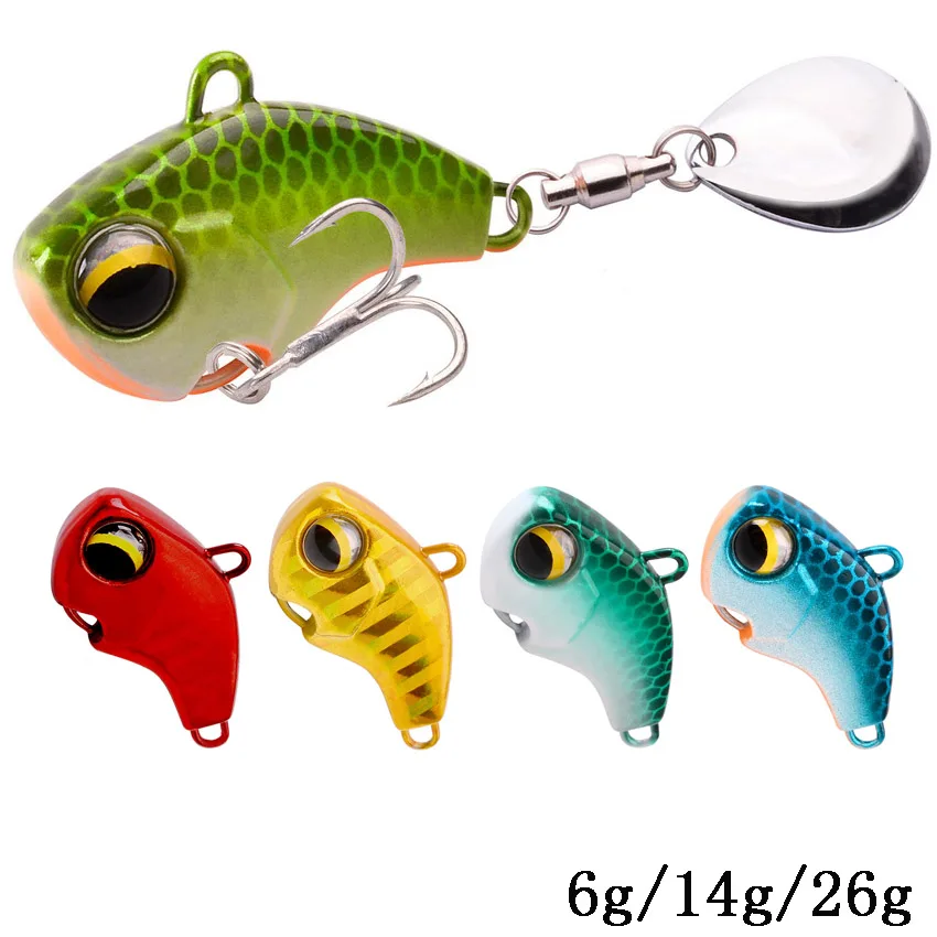 Señuelos giratorios de Metal Vib para Pesca, cebos duros con vibración para Lucio, lubina, anzuelos giratorios de invierno, aparejos de Pesca, novedad - imagen 4