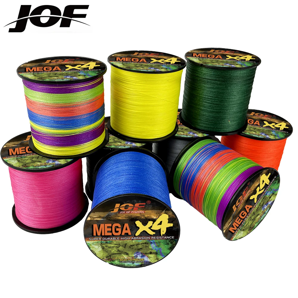 JOF-sedal trenzado para Pesca con mosca, hilo multifilamento de 10-80LB para carpa, agua salada, tejido muy fuerte, 100m, 300M, 500M, X4 hebras - imagen 4