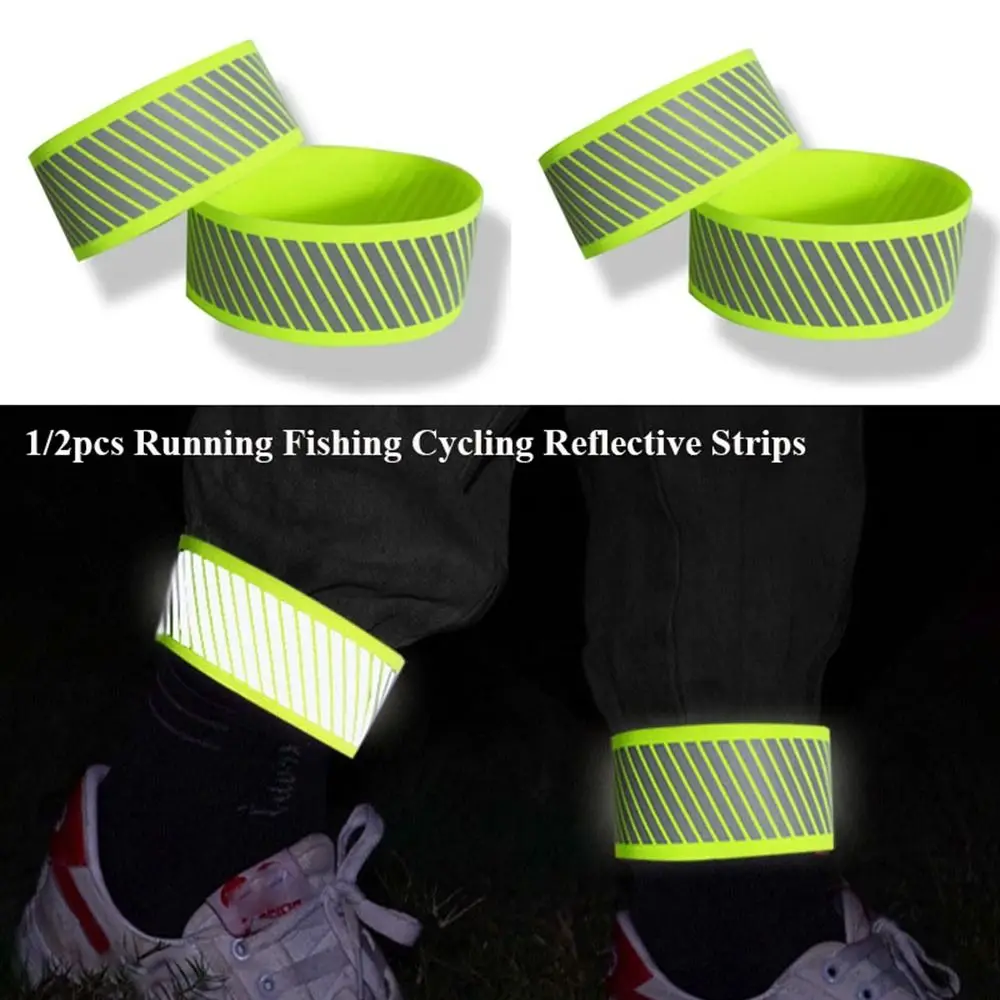 Tiras reflectantes para correr y ciclismo con correa de pierna de seguridad - imagen 3