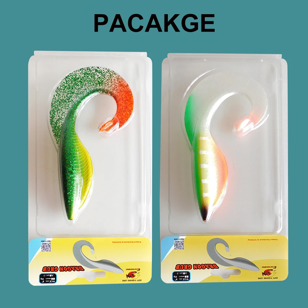 KESFISHING-señuelo grande nuevo Dragon Grub, cebo suave de 15cm, cola única, rizador, lubina, aparejos de pesca, señuelos de trucha oscilantes - imagen 3