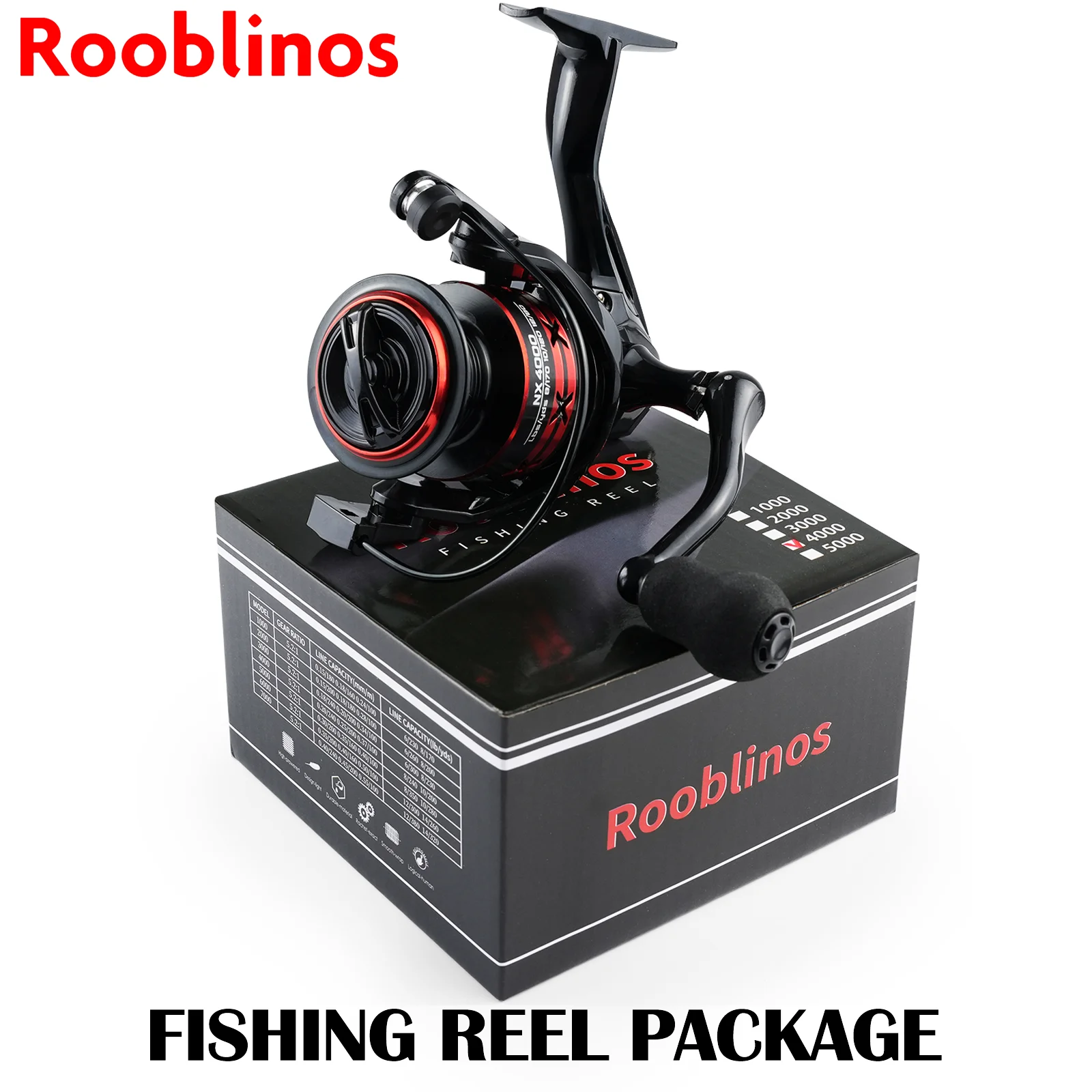 Carrete spinning POOBLINOS NX 5.2:1 – Arrastre 9 kg, cuerpo metálico