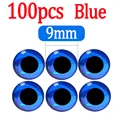 100pcs Blue 9mm
