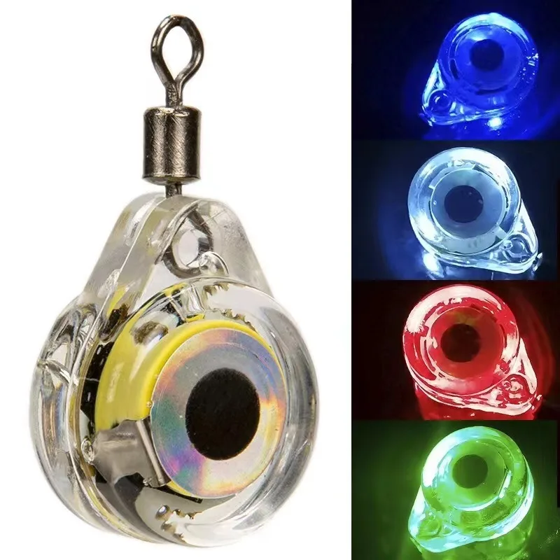 Mini señuelo de pesca con luz LED, gota profunda, forma de ojo subacuático, cebo de pesca de calamar, señuelo luminoso para atraer peces - imagen 5